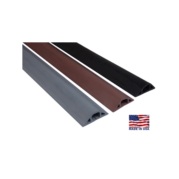 Electriduct Cable Protector, 1 in H, 5 ft L, 3 in W, 3 Channel, Rubber, Black D-22-5-BK - main